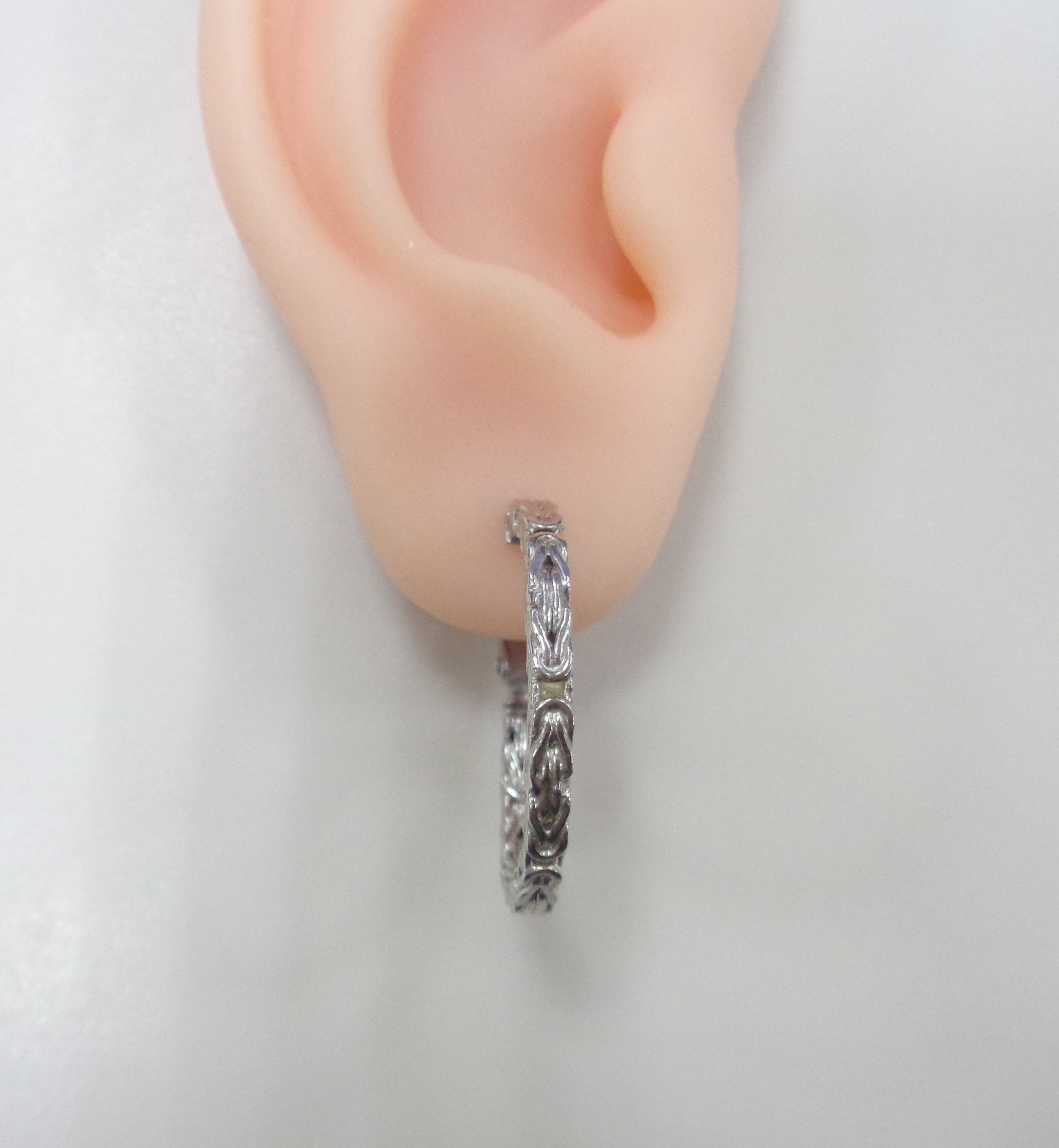 Серебряные серьги-конго